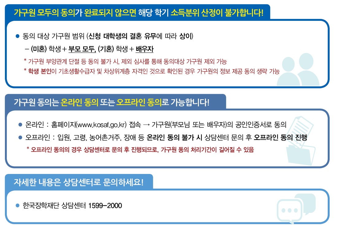 ΄17년 2학기 국가장학금 신청자 가구원 동의 독려 협조